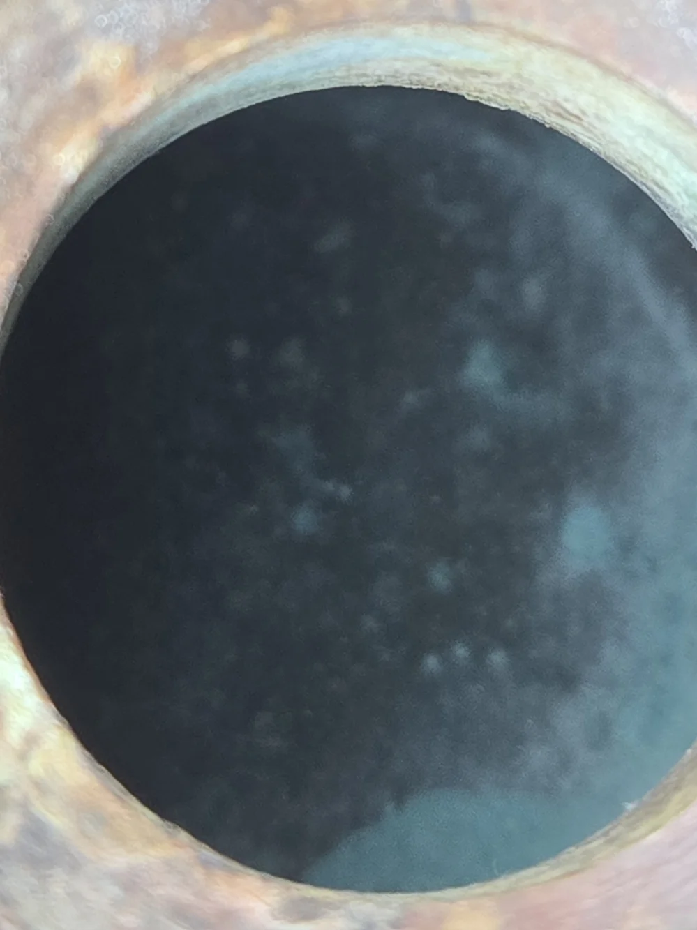Heavy Patina Solid Metal Globular Vase 7